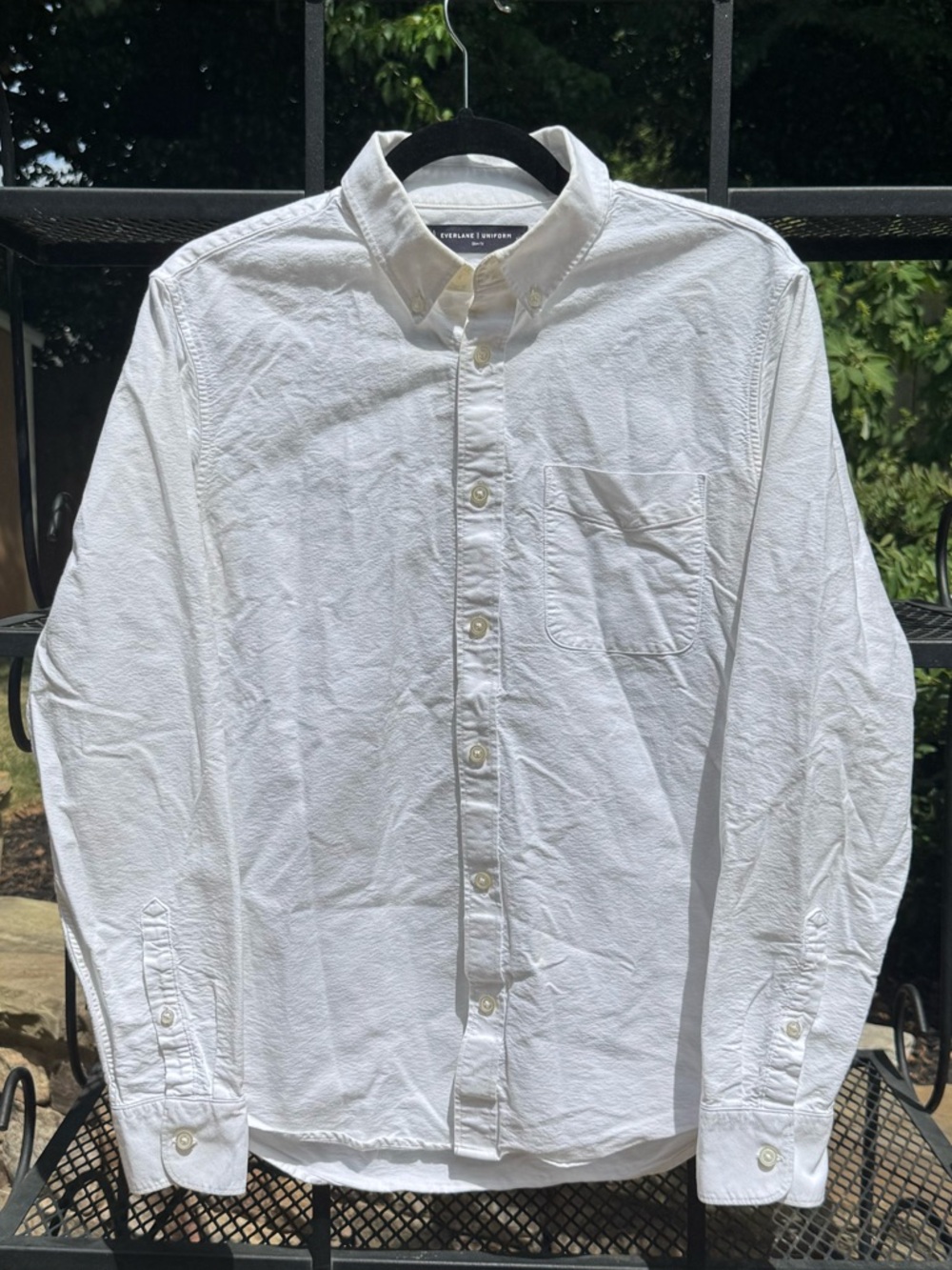 Everlane Slim Fit White Button-Down Oxford Shirt
